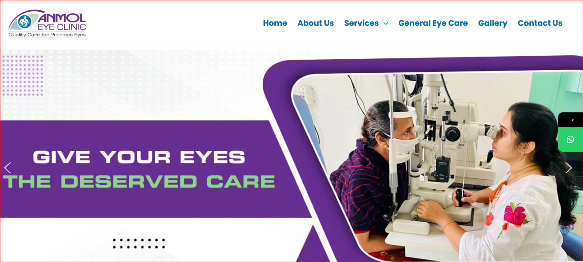 Eye Examination in Progress – Anmol Eye Clinic Quality Care for Precious Eyes