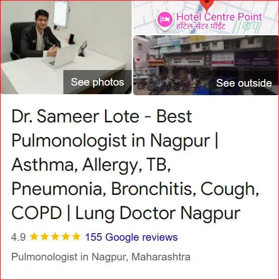 Google Business Profile of Dr. Sameer Lote- best pulmonologist in Nagpur