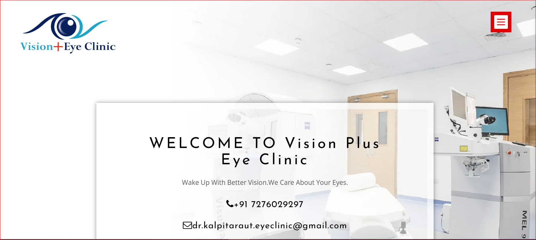 Welcome Area and LASIK Room – Vision Plus Eye Clinic by Dr. Kalpita Raut