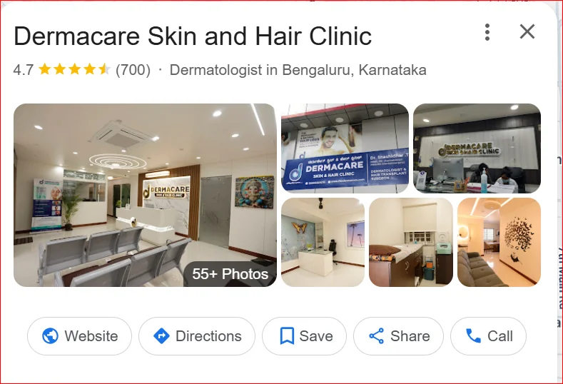 Dermacare Skin Hair Clinic – Google Business Profile Preview