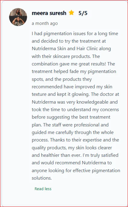 Nutriderma Skin Hair Clinic – Pigmentation Treatment