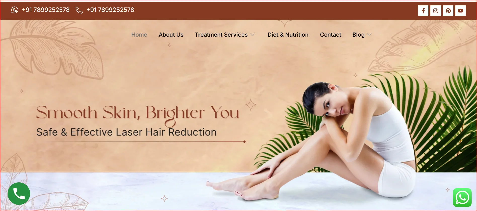 Oliva Skin Hair Clinic – Official Website Homepage Screenshot Laser Hair Reduction