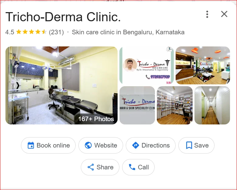 Tricho Derma Clinic – Google Business Profile Preview