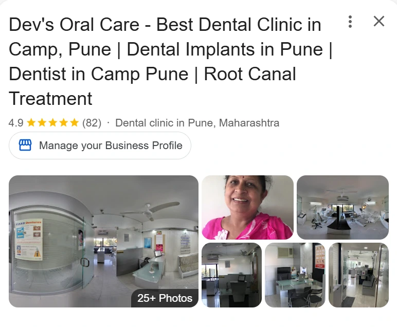 Dev s Oral Care Pune Google Business Profile