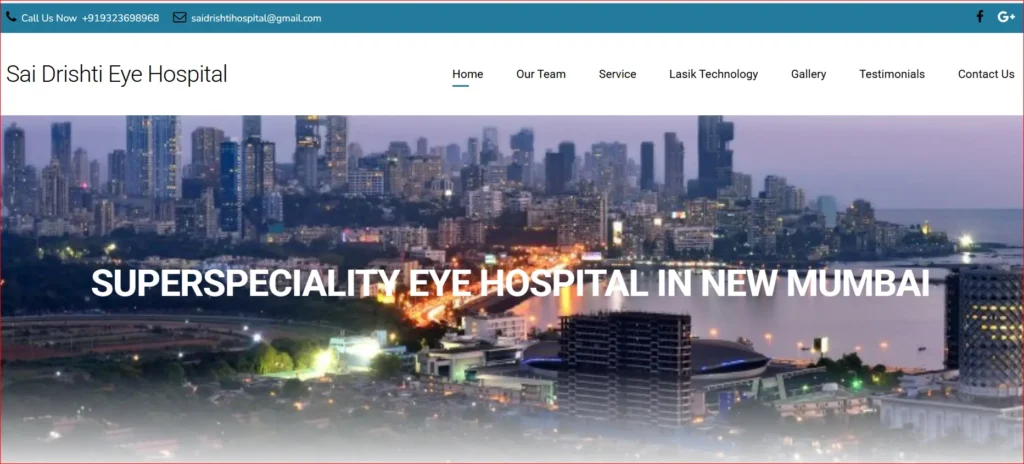 Sai Drishti Eye Hospital superspeciality eye care banner