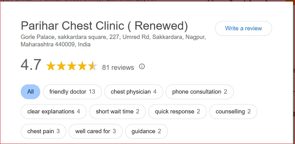 Parihar Chest Clinic Personalized Chest Respiratory Care in Nagpur