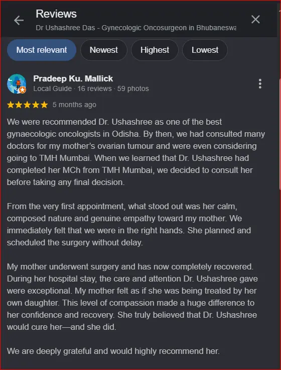 Patient Review for Dr Ushashree Das