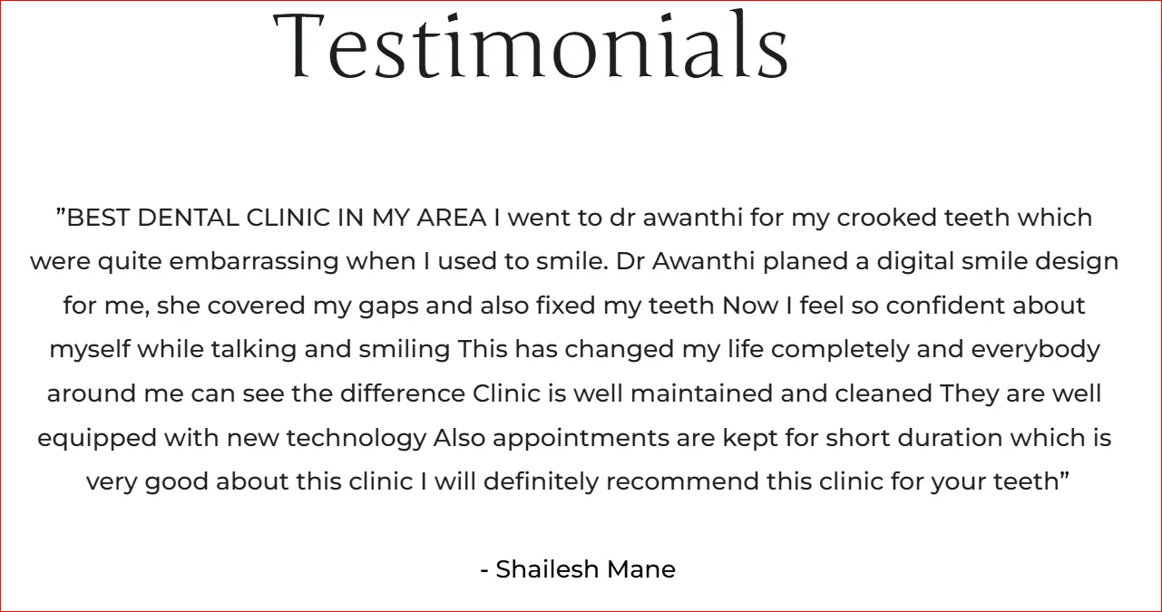 Testimonial for Dr. Awanthi