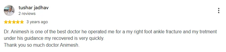 Dr. Animesh Kumar Google review