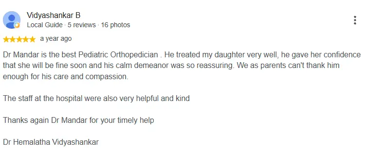 Dr. Mandar Agashe Google Review