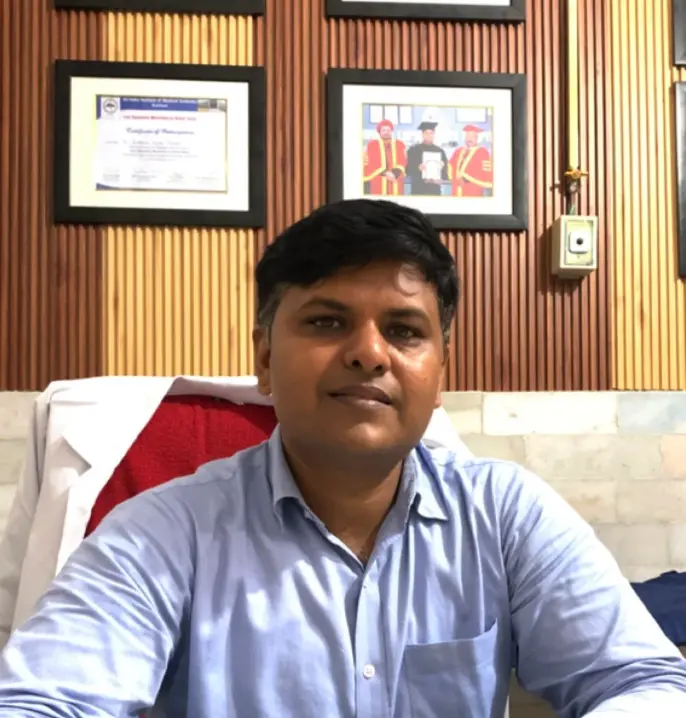 Dr Sandeep Mishra at his clinic in Gomti Nagar, Lucknow